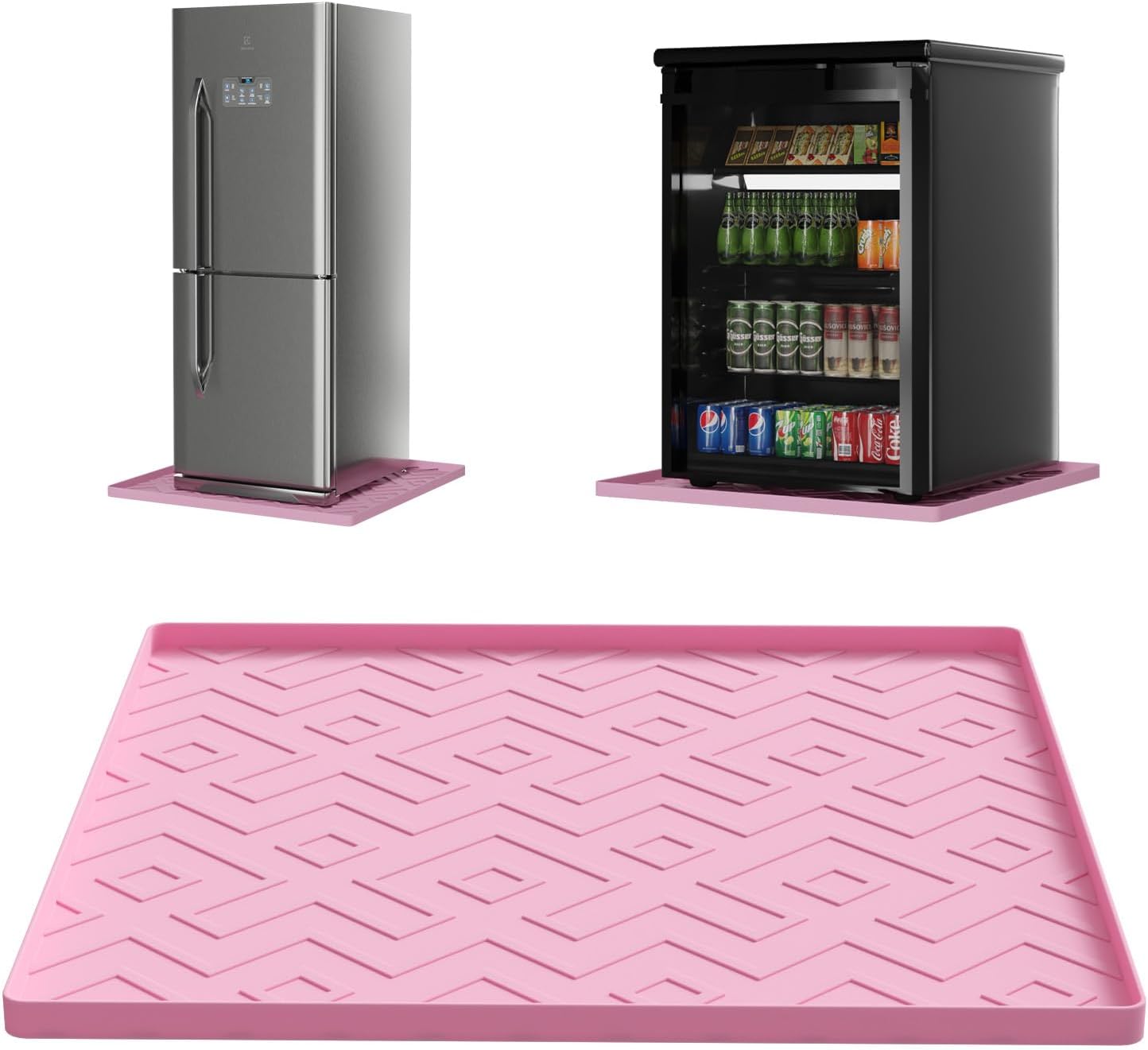 Silicone Mini Fridge Mat 19.7"x19.7" – Non-Slip, Waterproof Drip Tray for Refrigerators, Washing Machines, Dryers, Dishwashers & Wine Coolers