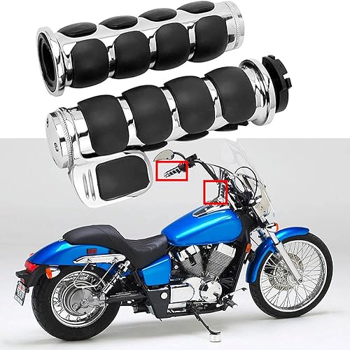 Miniatura 2 de Par de manillares de manillar de motocicleta cromados dobles de 1 pulgada compatibles con Cruisers Harley Yamaha Suzuki
