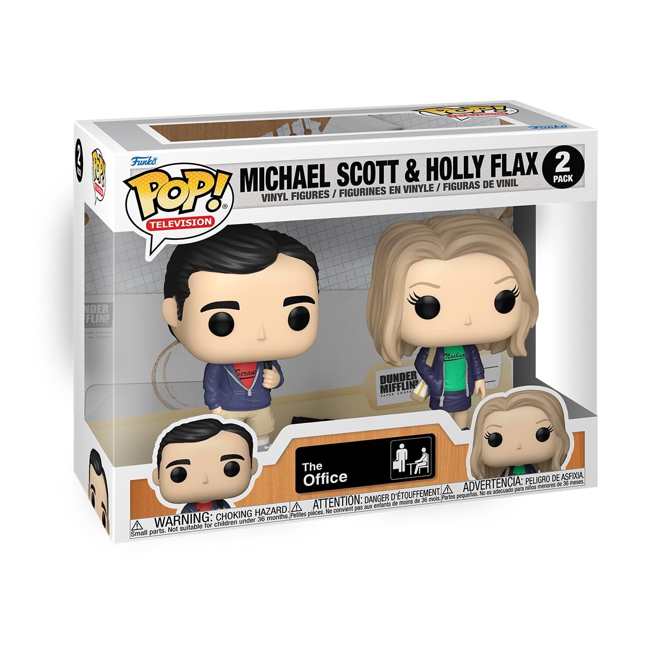 Funko Pop! Television: the Office S9, Michael Scott & Holly, (2PK), Collectable Vinyl Figure, Gift Idea, Official Merchandise