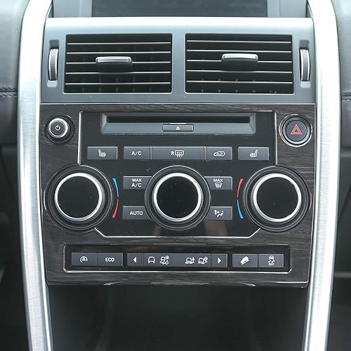 YIWANG Marco de caja de botón de ABS para Land Rover Discovery Sport 2015-2018, accesorios de coche (grano de madera negro)