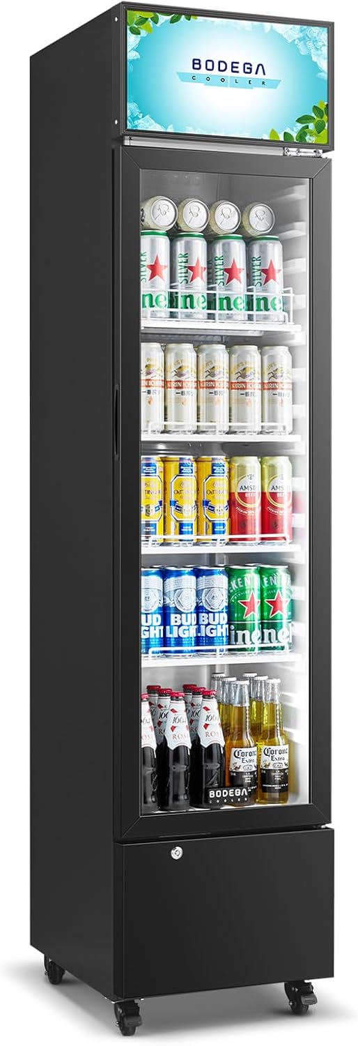 BODEGACOOLER Beverage Refrigerator and Cooler, 7.71 Cu. Ft Commercial Refrigerators for Drink, Beer, Tall Commercial Cooler for Beer, Soda, Single Door Display fridge BODEGACOOLER Beverage Refrigerator and Cooler, 7.71 Cu. Ft Commercial Refrigerators for Drink, Beer, Tall Commercial Cooler for Beer, Soda, Single Door Display fridge