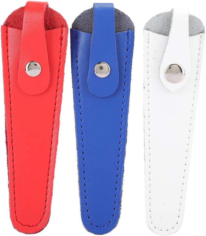 Salon Hair Scissor Bag, 3 Pcs PU Leather Scissors Safety Sheath Bag, Scissors Bag Portable Scissors Storage Holder, Holster Organizer Hairdressers Tools for Beauty Salon and Household
