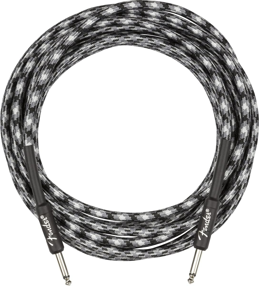 Fender Professional Series Tweed Instrument Cable, Straight/Straight, Winter Camo, 18.6ft