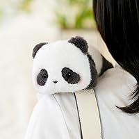 Vista 4 de 52TOYS - Peluche de panda enrollado acostado de 8 pulgadas - Peluche de panda de hombro con diseño suave y adorable, perfecto para acurrucarse