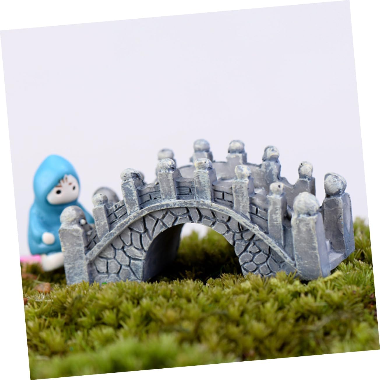 4pcs Garden Bridge Ornament Resin Miniature Unique Vintage Miniatures Outdoor Decor