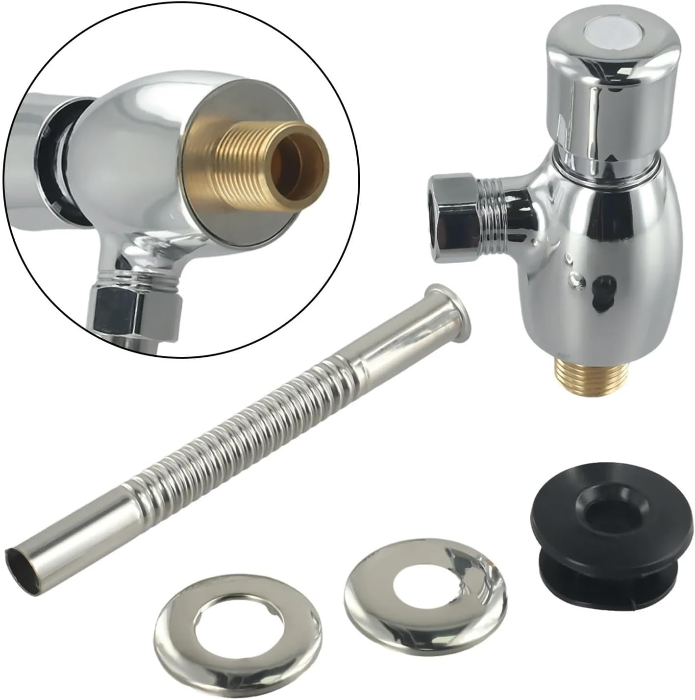 Manual Urinal Flushometer Public Toilets Push-button Manual Urinal Flush Valve Delayed Automatic Closing