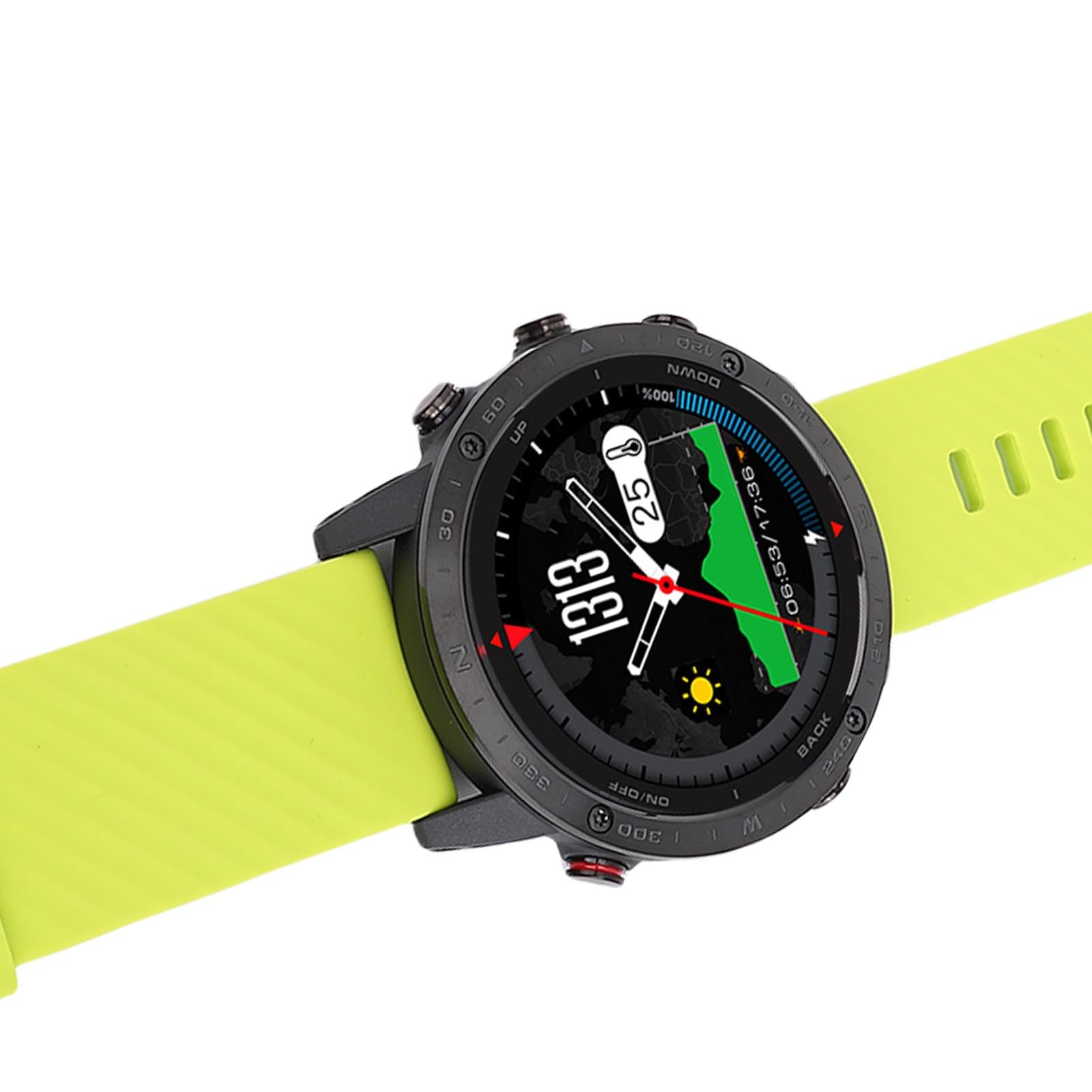 Dilwe Smartwatch Rotondo, Silicone in Lega Ti, Fitness Tracker Resistente all'acqua con Schermo da 1,3 Pollici per attività di Nuoto all'aperto