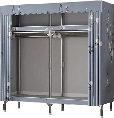 Miniatura 10 de Armarios grandes Armario portátil Armario con marco de acero para dormitorio con cubierta de tela gruesa Armario fácil de montar Armario ahorro de