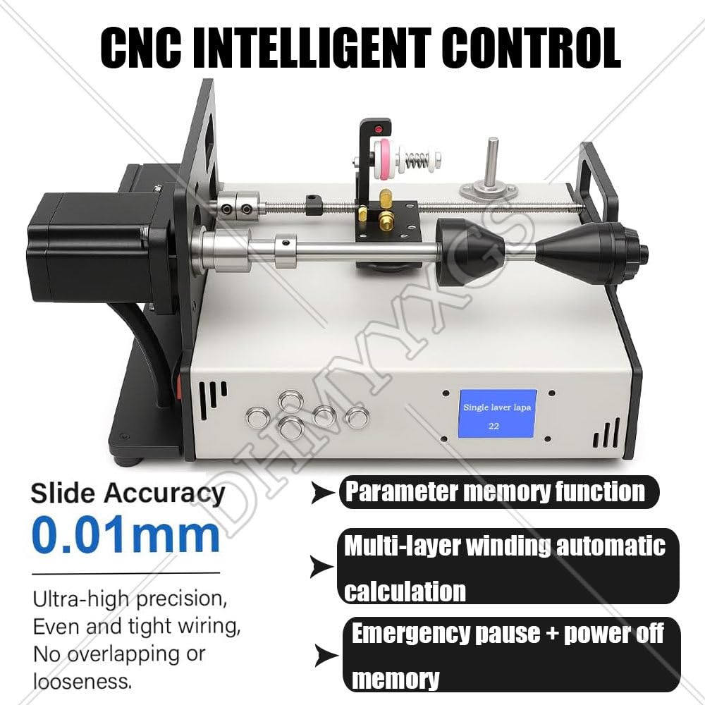 Máquina automática de cableado de cable, bobinadora de bobina para línea de pesca, bobinado de precisión con precisión de paso de alambre automático ± 0,01 mm, ideal para proyectos de pesca y