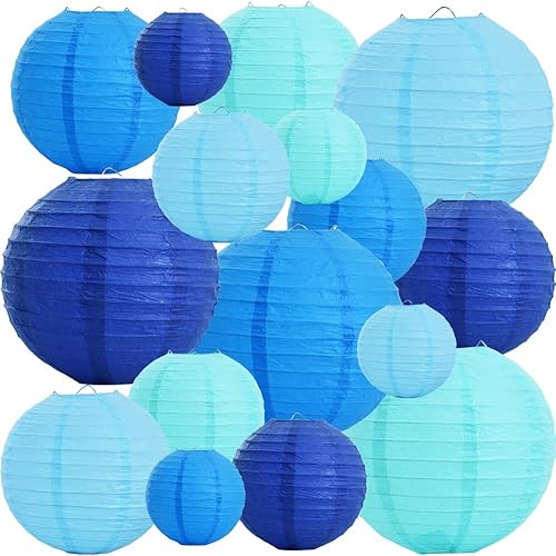 Miniatura 31 de BEISHIDA 10 Linternas de Papel Blancas Decorativas Chinas/Japonesas Colgantes Redondas de Papel Lámpara para Cumpleaños, Bodas, Navidad, Nupcial,