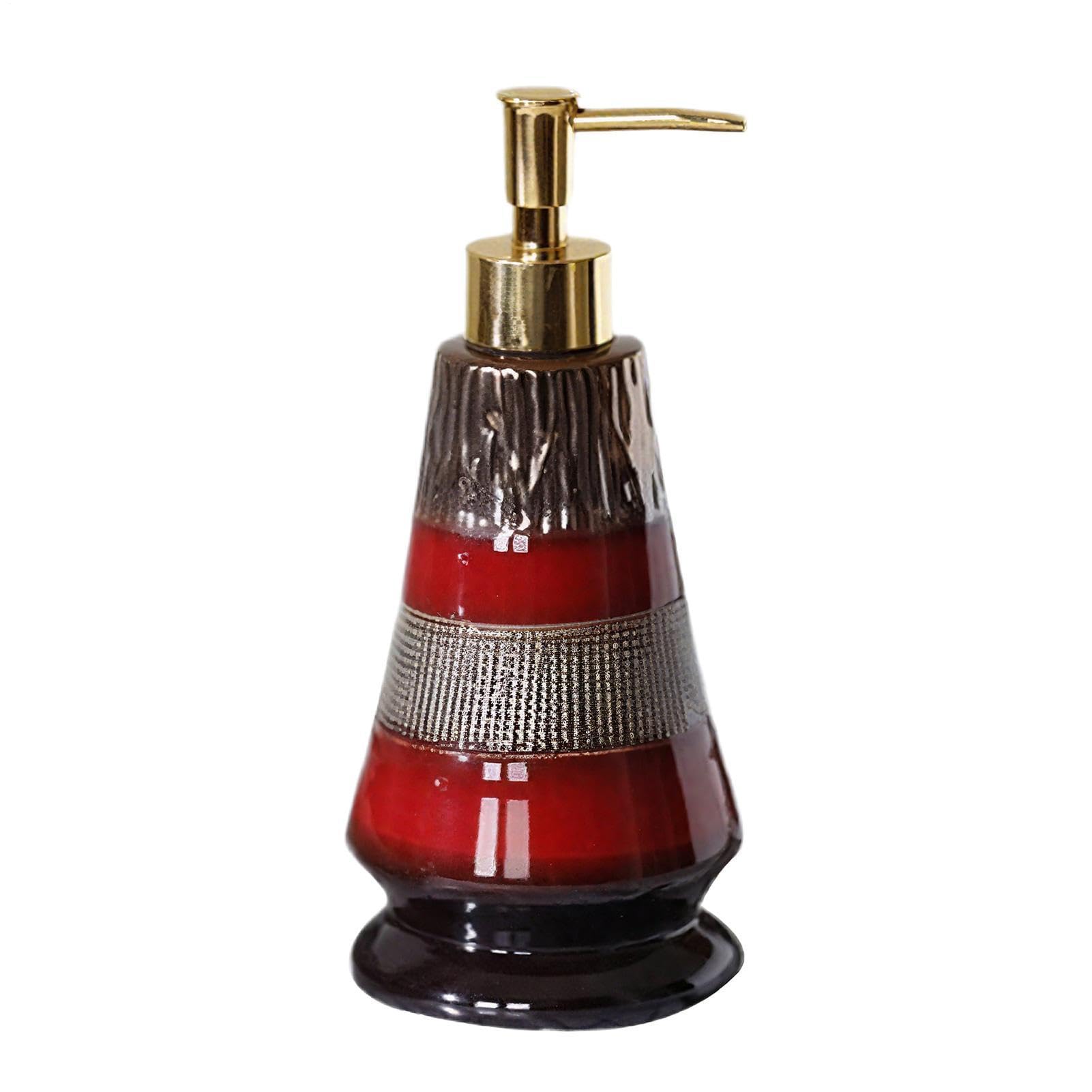 Dispensador de jabón cerámico retro: dosificador recargable y decorativo para baño