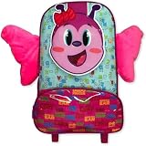 Mochila Infantil de Rodinhas Borboleta 13L – Mochila Escolar com Bolsos Laterais, Alças Acolchoadas e Estampa em Relevo