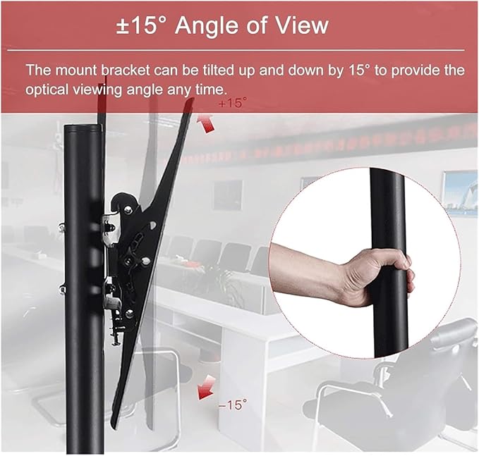 Soporte de TV Rodante Negro para Pantallas de 32 a 70 Pulgadas miniatura 4