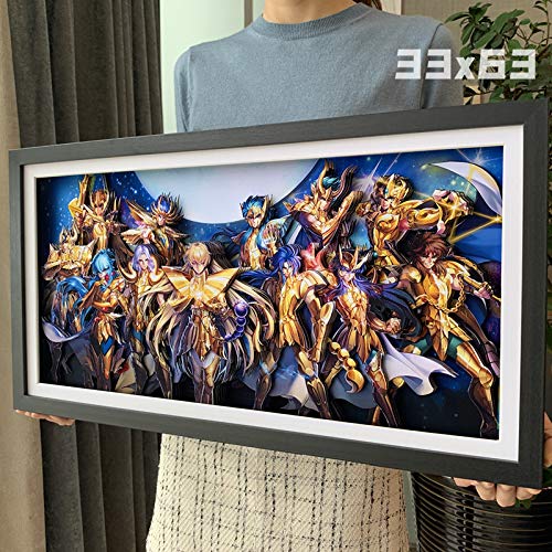未使用　聖闘士星矢★タイプA 絵画（3D仕様 芸術品／立体画） Amazon.co.jp: AooCare 聖闘士星矢 画 周辺 グッズ 立体絵 飾り