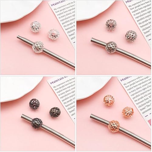 Miniatura 8 de EXCEART 25 piezas de accesorios de manualidades para hacer manualidades, cuentas espaciadoras para hacer joyas, cuentas espaciadoras de bricolaje,