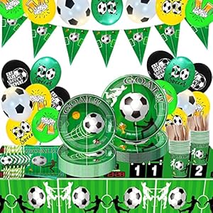 MULEVIP Voetbalfeest 171 Delig Voetbalfeest Bestekset, Voetbal Verjaardagsfeestje Bestek, Voetbalfeest Decoratie…