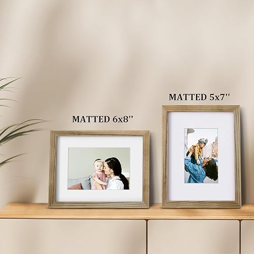 Vista 91 de Egofine Portarretratos de 9 x 12 pulgadas hecho de madera maciza con plexiglás, fotos de 5 x 7/6 x 8 con paspartú o de 9 x 12 pulgadas sin paspartú