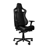 noblechairs Epic Compact Gaming Bürostuhl, ergonomischer Bürostuhl, Kopf- und Lendenwirbelstütze, PU-Leder, für Benutzer bis 120 kg und 1,7 m Höhe, Schwarz/Carbon Schwarz Kunstleder