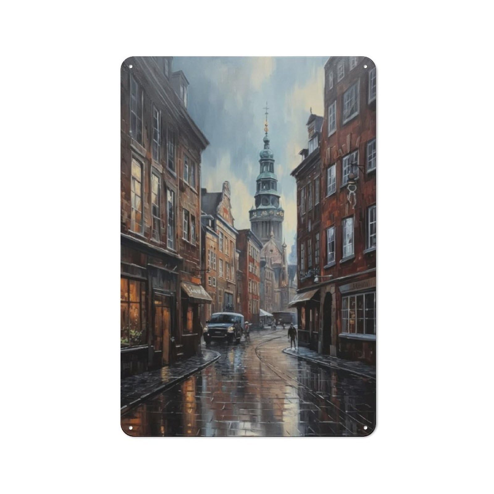 Junmoney Copenhagen Art Denmark Metal Wall Sign 30X20cm Featuring For Workshop Wall, For Makers And Diy Enthusiasts