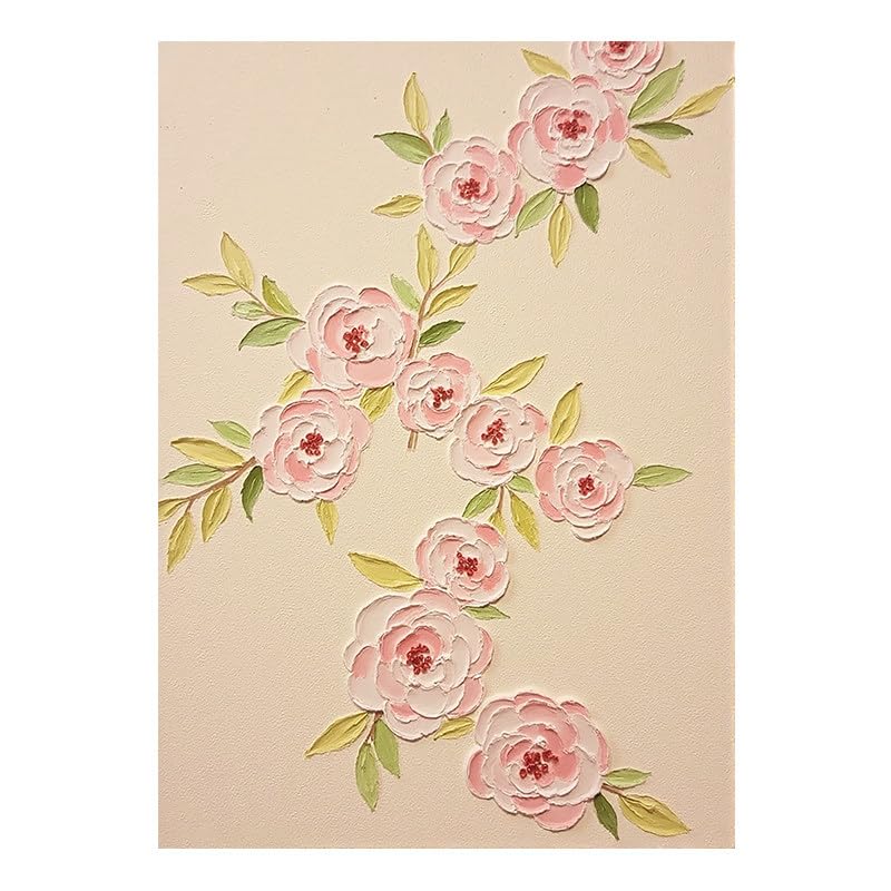 Peinture à l'huile abstraite de roses KUUFUUT 40x60cm pour décoration de chambre