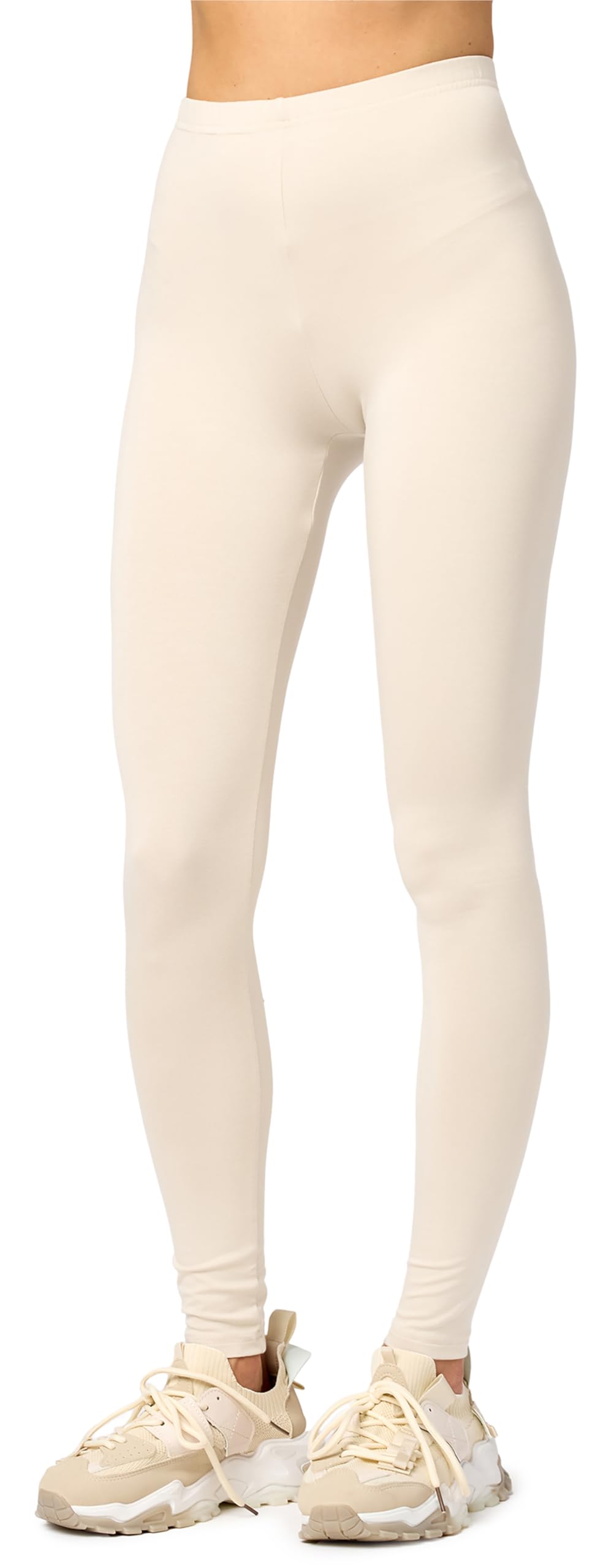 Merry Style Women's Ecru Leggings Long Ms10-143 (, L)