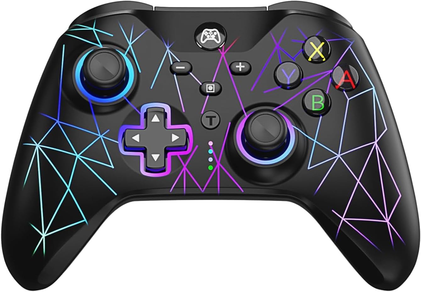 Wireless Switch Pro Controller, 1000mAh Rechargeable Gamepad Joystick with Cool RGB, Turbo, Macro, Gyro Axis, Wake-Up, Hall Trigger, for Switch/Lite/OLED/iOS/Android/PC