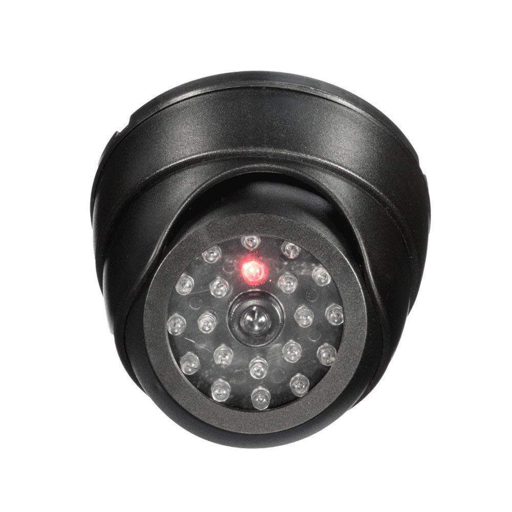 Dome Dummy Fake Infrared IR CCTV Surveillance Security Cameras Imitation Simulated Blinking LED with Security Warning Stickers-image-11