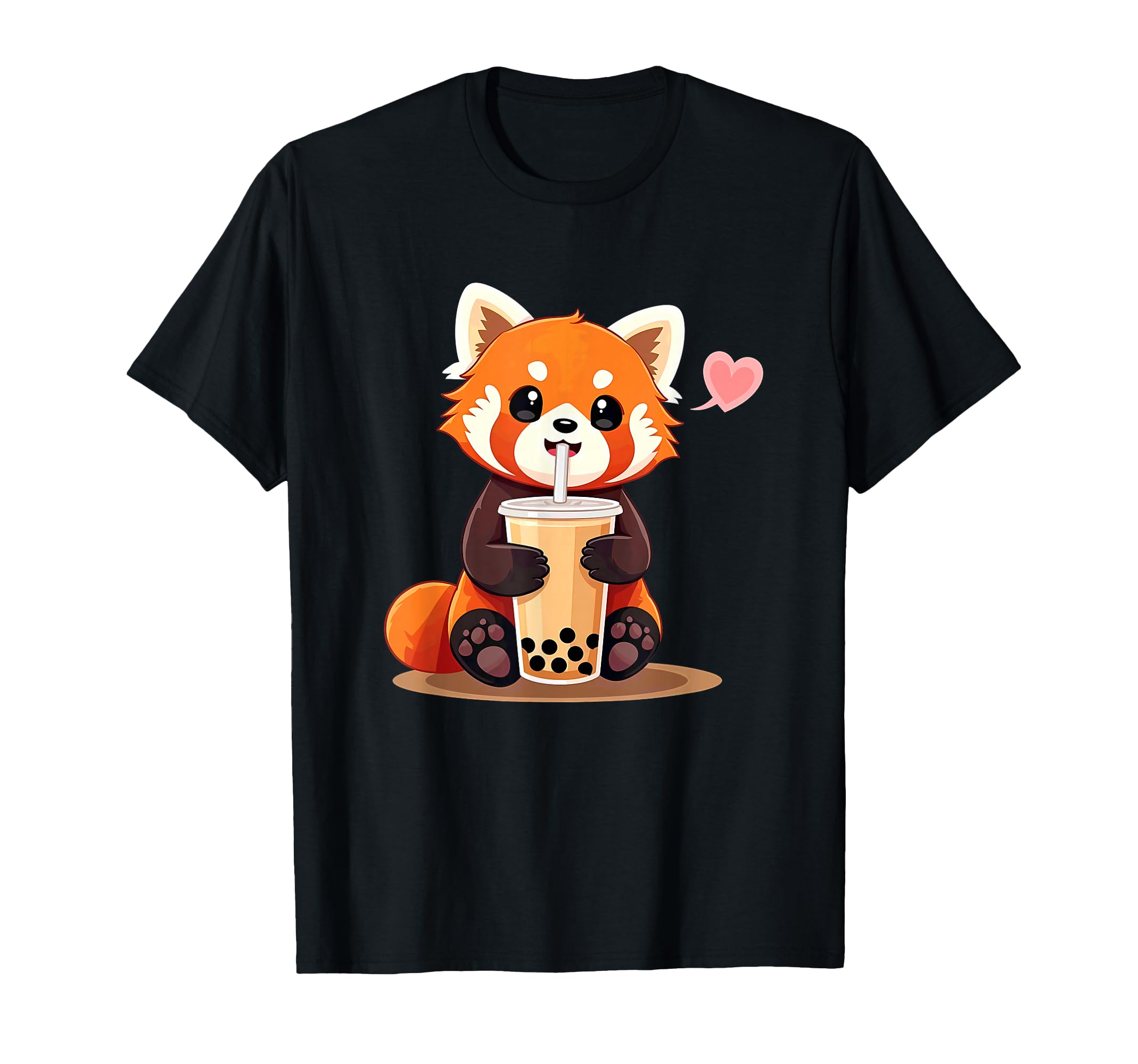 Kawaii Red Panda Bubble Tea T-Shirt