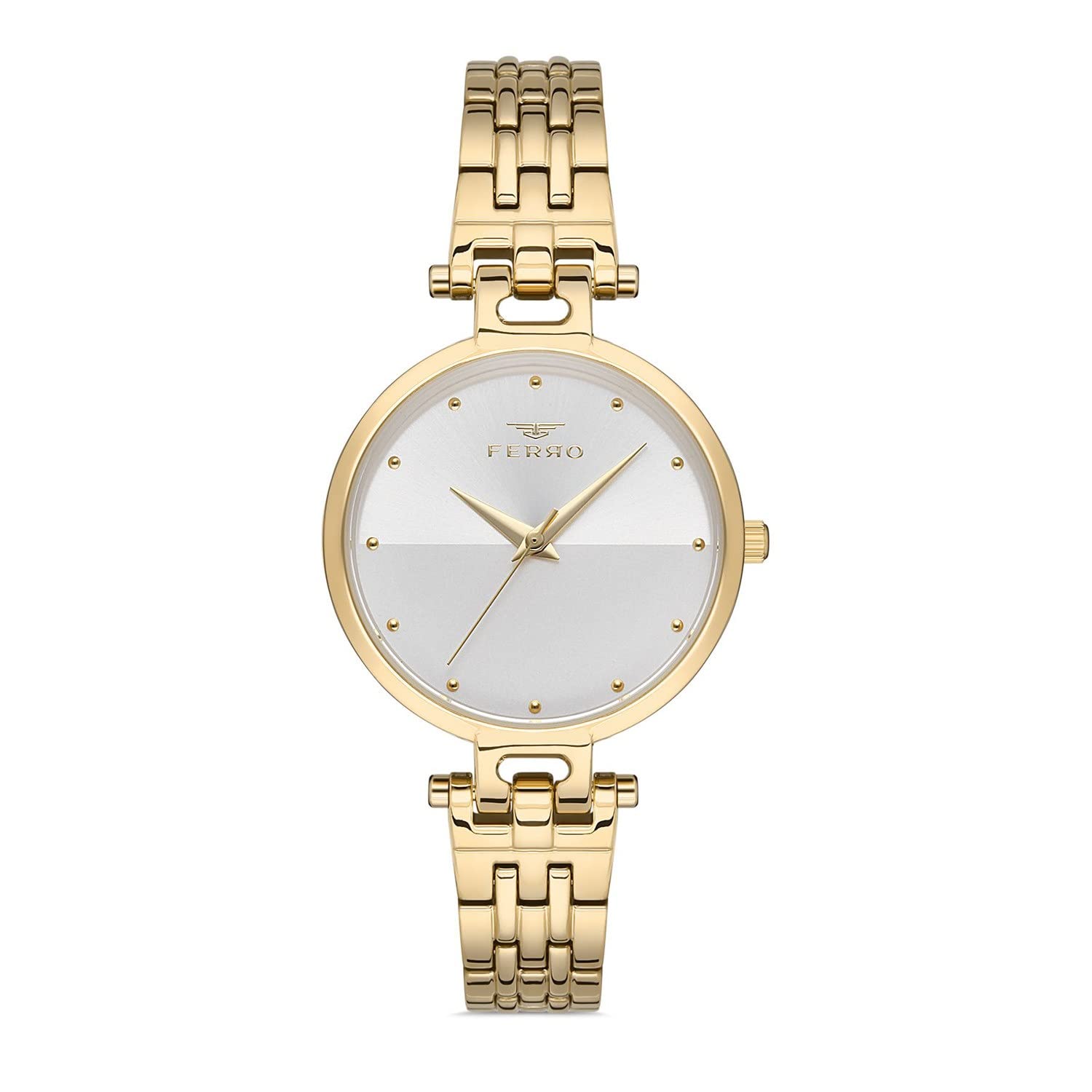 Ferro Sorrento Analog White Dial Womens Watch-F21203A-B (B09RPF3H59) Amazon Price History, Amazon Price Tracker
