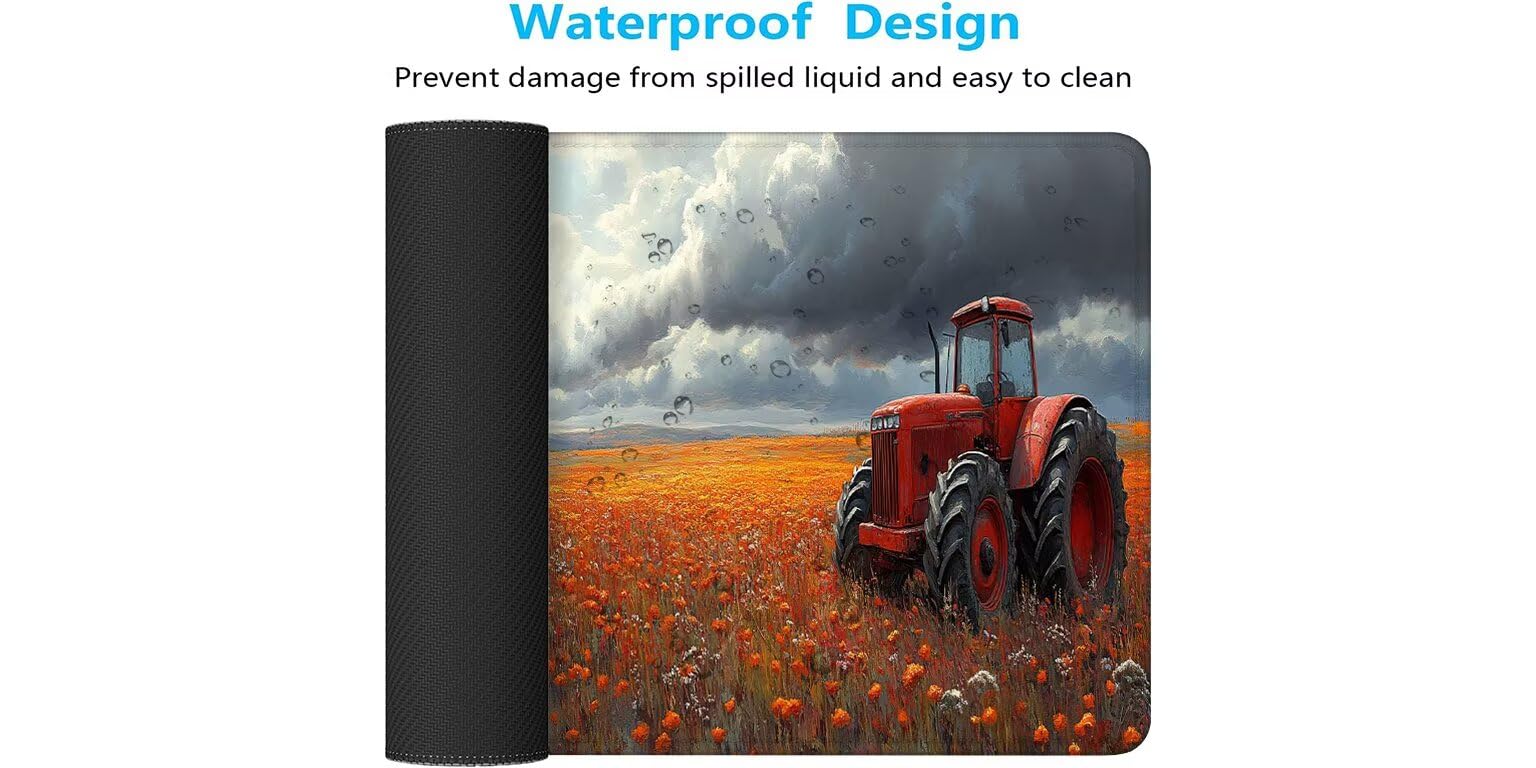 Żółta podkładka pod mysz do gier XXL podkładka pod mysz 1200 x 600 x 3 mm podkładka pod mysz pod ręką wodoodporna podkładka pod mysz w chmurze z antypoślizgową gumową podstawą obszyta podkładka pod