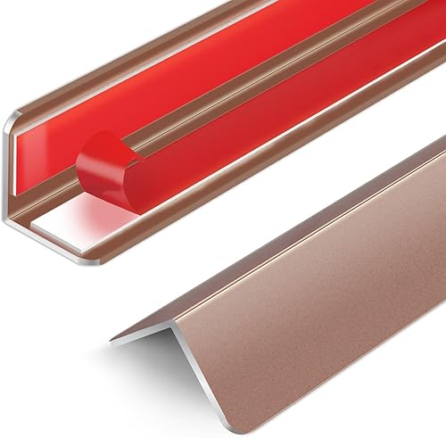 Miniatura 8 de Protector de esquina de pared, protector de esquina para paredes con pegamento adhesivo, 1 pulgada de ancho x 59 pulgadas de largo, protector de