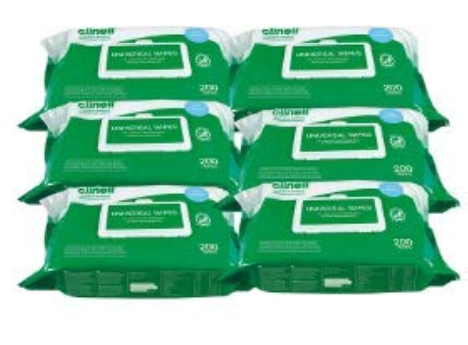Clinell Universal Cleaning and Surface Disinfection Wipes - 6 Pack of 200 Wipes…