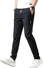 CuKX-Tp Men's Summer Thin Air Pants, Cool Touch, Stretch, Golf, Loungewear, Ice Silk, Super Stretchy, Summer Clothes