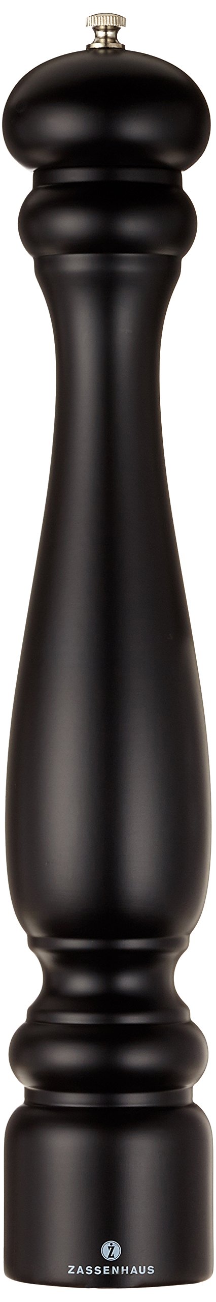 Zassenhaus: Potsdam Beechwood Pepper Mill in Matt Black - 40cm