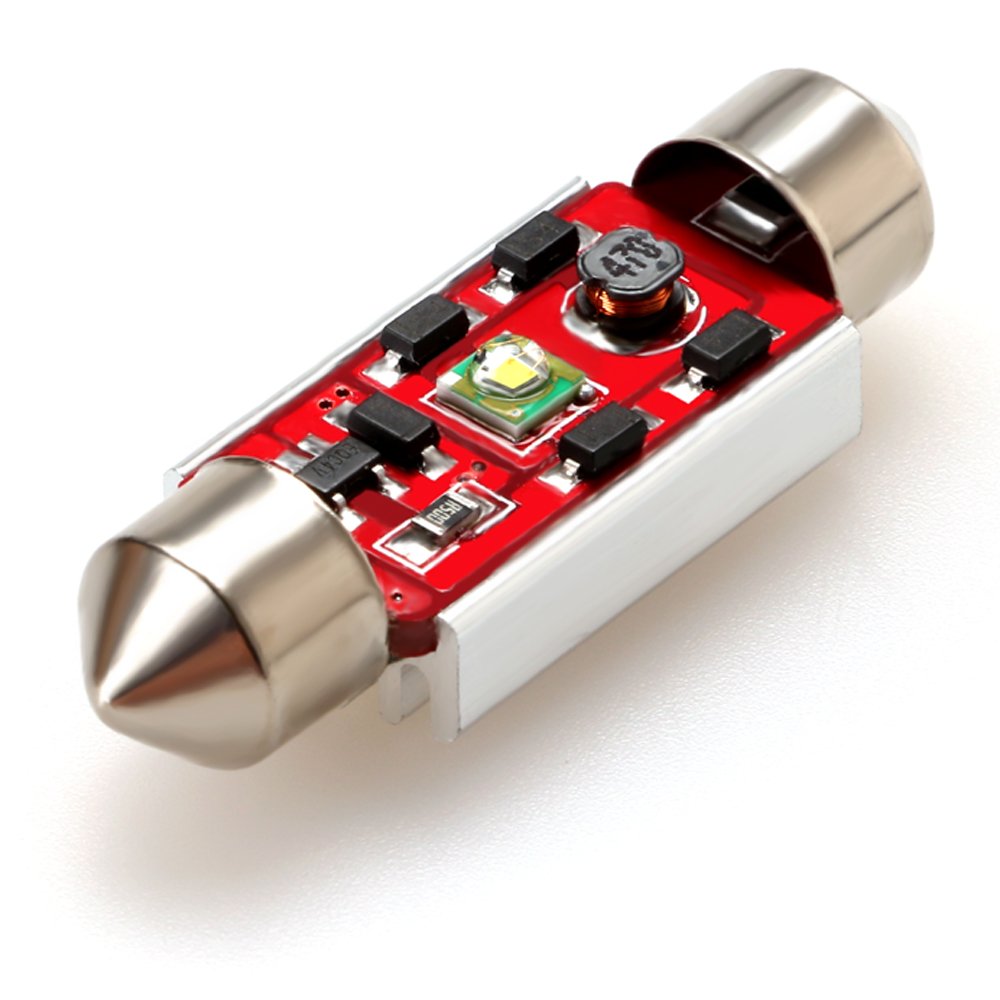 Festoon C5W 39mm Canbus 12V 24V 6500K Pure White LED 1X3W R2 Chip Car Light Bulb (Pack of 2)