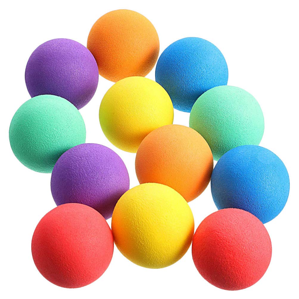 24pcs Soft Foam Balls 1.5 Inch Hard EVA Small Sponge Balls Lightweight Mini Sponge Ball Stress Ball Kids Foam Toys for Kids Children(4cm)
