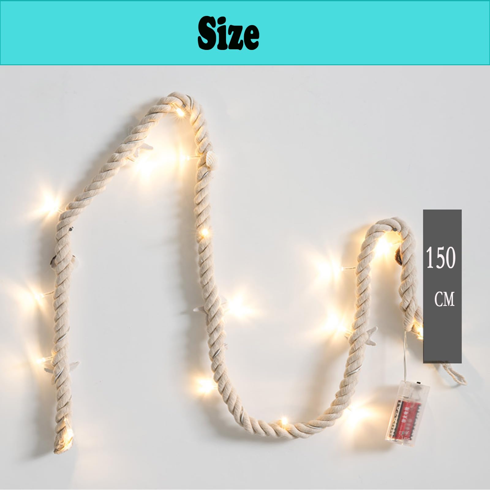 Wankd Catena Luci LED A Tema Marino - 1,5 Metri Con Conchiglie E Stelle Marine, A Batteria, Per Interni Ed Esterni