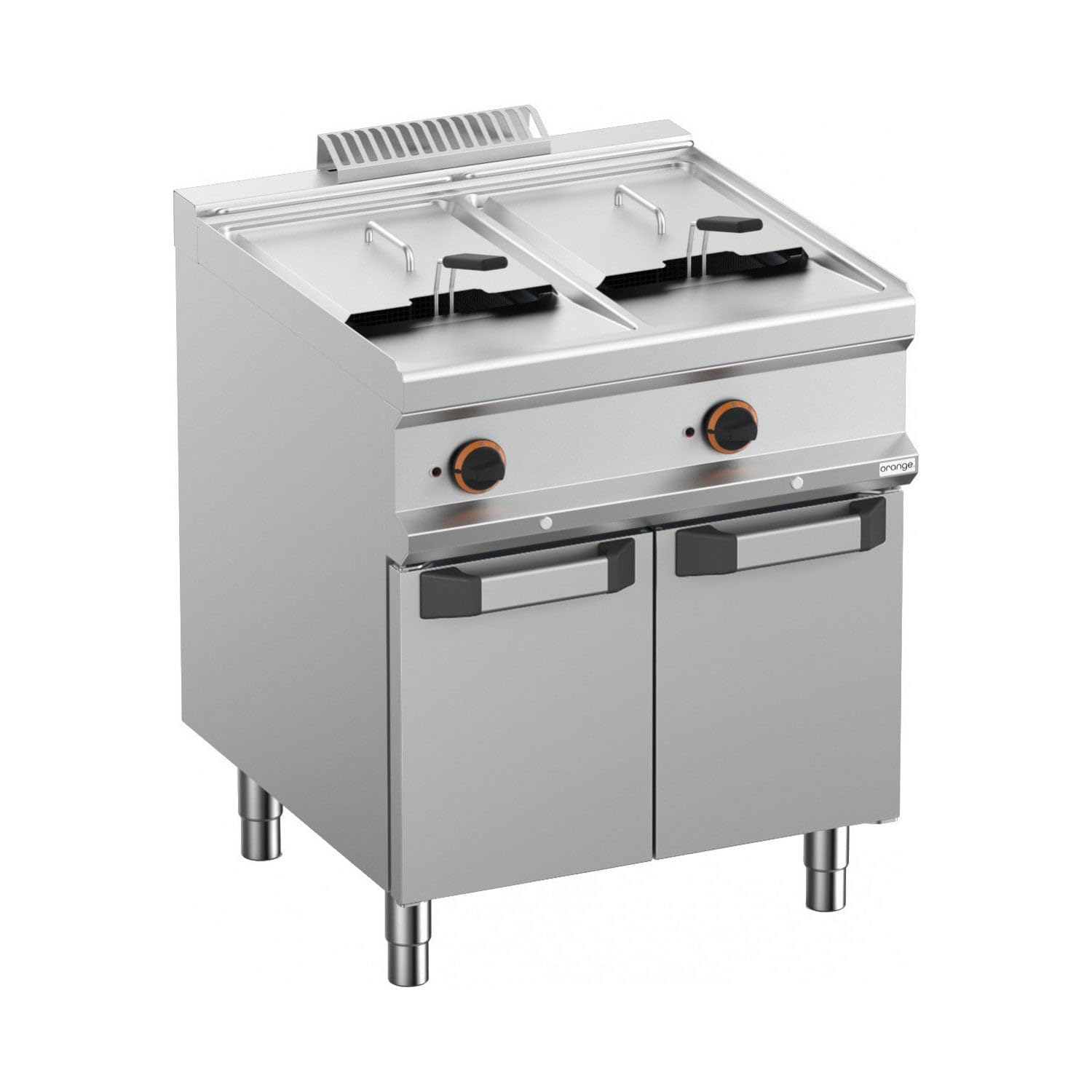 orange . | Elektro-Fritteuse, 2 x 13 l, mit geschlossenem Unterbau, 18 kW | B2B | Gewerbe | Gastro | Restaurant | Hotel