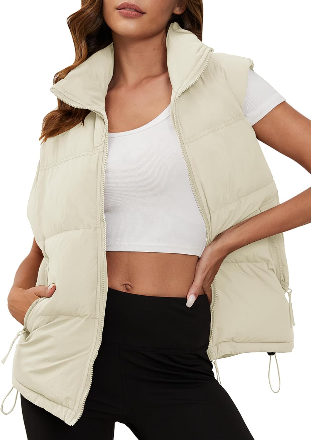 Women’s Lightweight Puffer Vest with Pockets