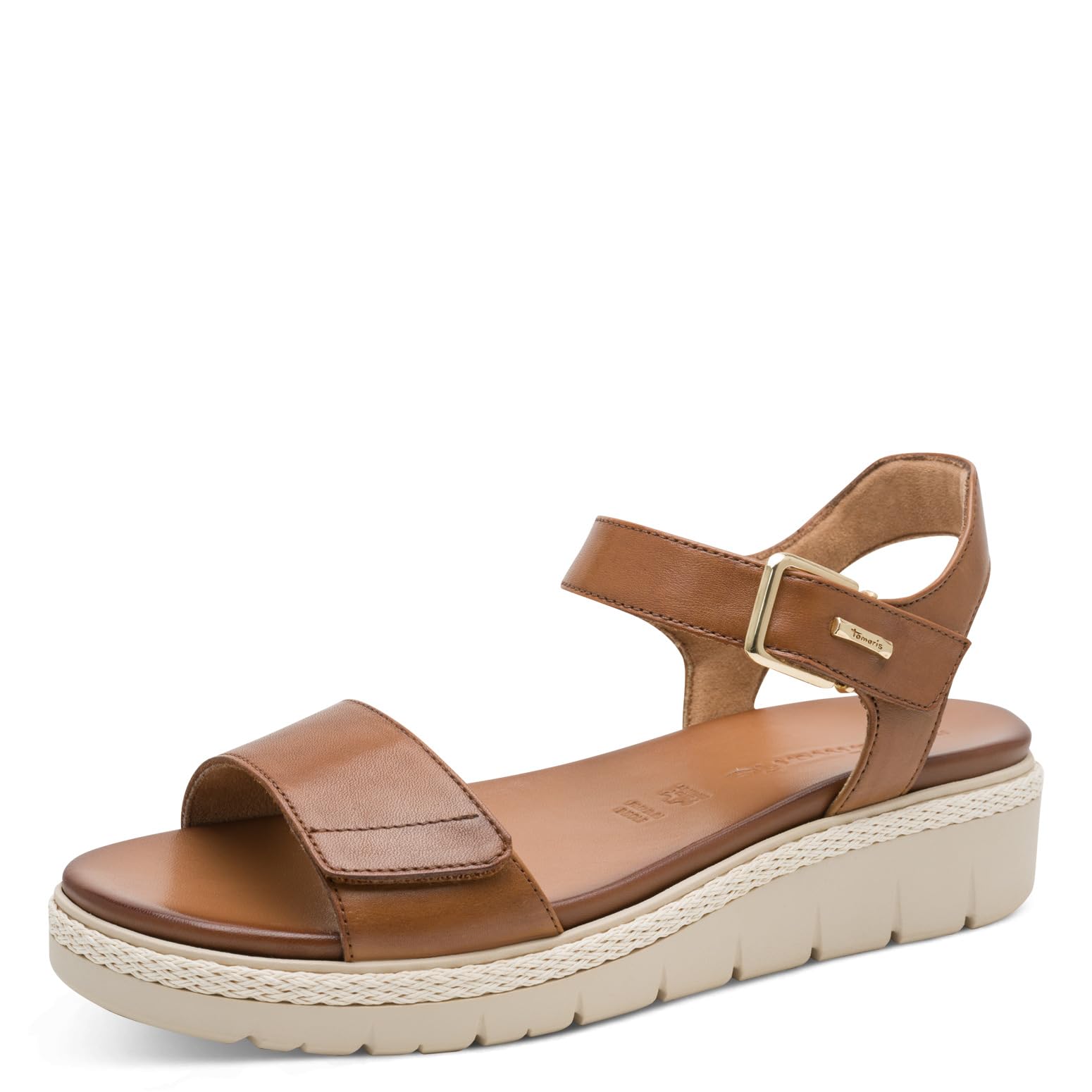 Tamaris Women's 1-28260-42 Heeled Sandals, Cognac Leather, 37 EU
