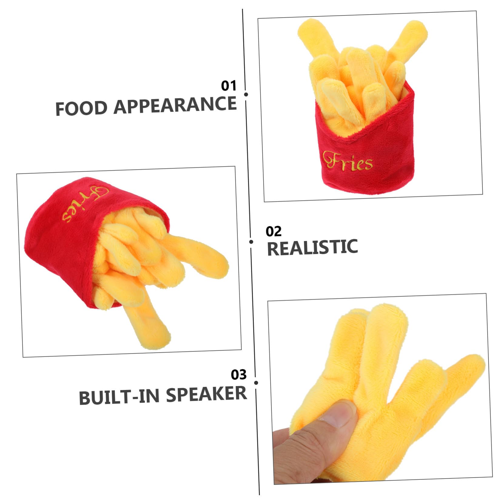 Gatuida Jouet Couineur Peluche Chien et en Nourriture Rouge pour Imitation de Sûr et Divertissant Jouant et Mâchant pour Chiots et Animaux Compagnie