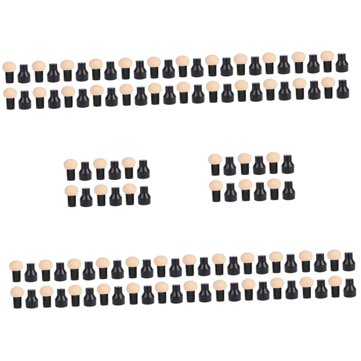 SOESFOUFU 10sets Makeup Powder Puff Foundation Puff for Women Wet Dry Use Non-slip Handle Ideal for Home Salon 6pcs*10