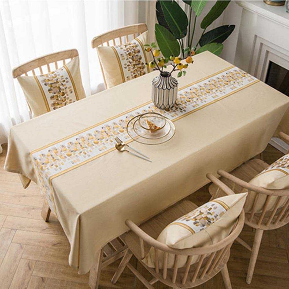 Fiore del ricamo Tovaglia di lino Decorativa Con Nappa Impermeabile Oilproof Addensare Rettangolare Wedding Dining Tea Table Cloth