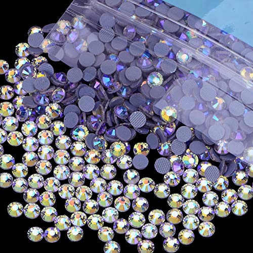 Image of 400 Pieces Hot Fix Glass Flatback Rhinestones HotFix Round Crystal Gems (Paradise Shine, SS30)