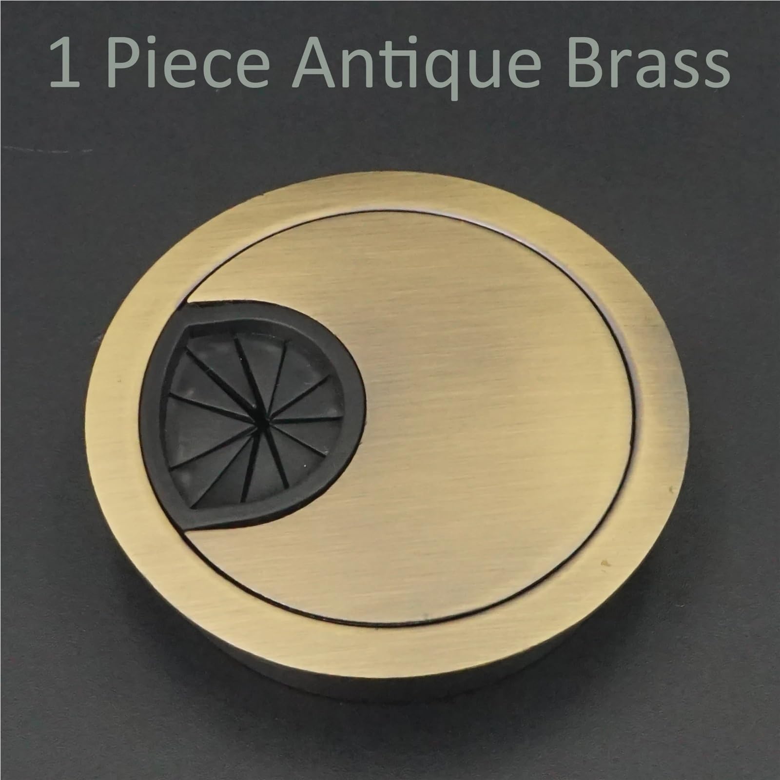 Kabelabdeckung für Schreibtisch, Kabeldurchführungen aus Zinklegierung for Schreibtische, 10 Stück, mehrfarbig, 50–80 mm(Antique Brass,80mm)