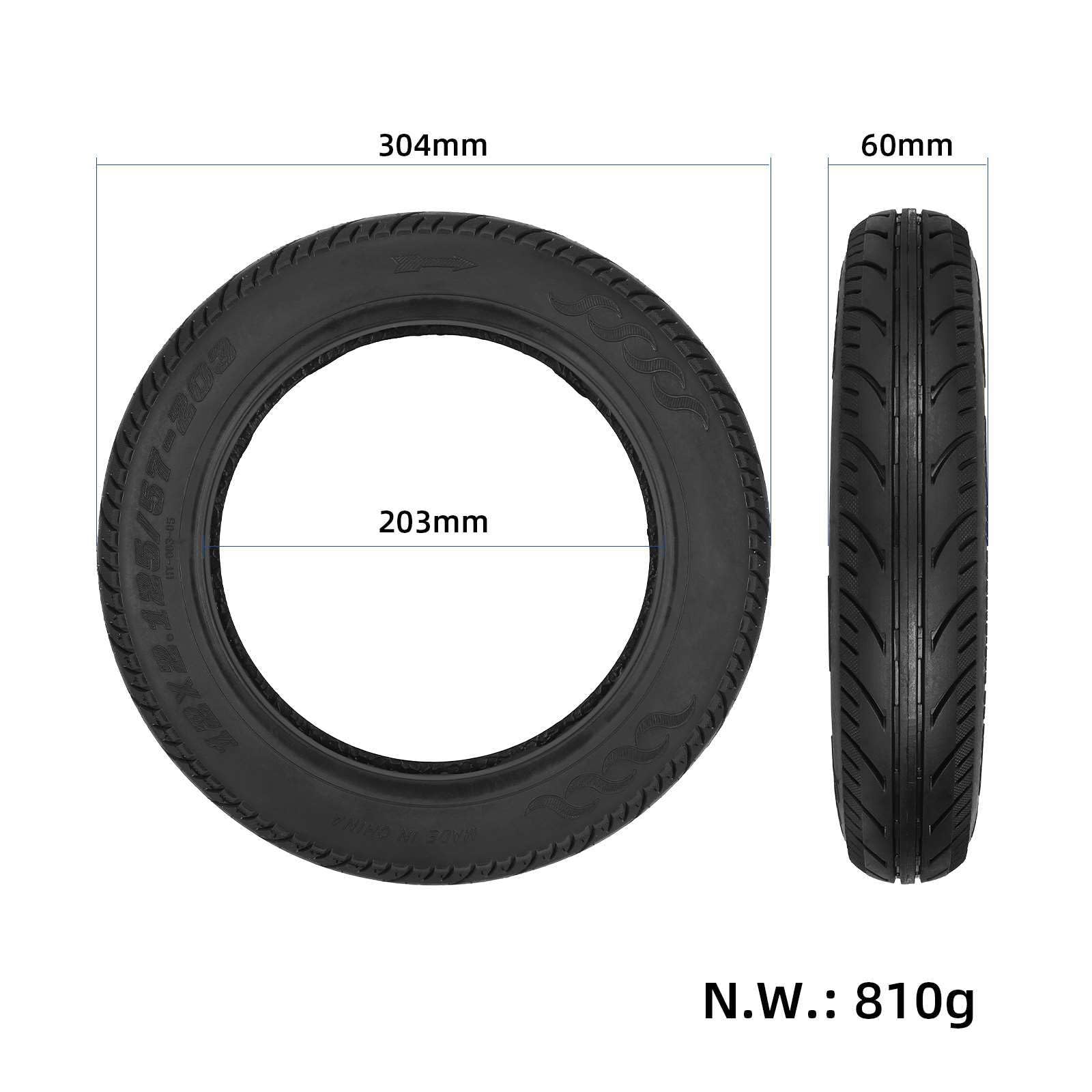 TREFAN Pneumatici per carrozzina da 12 pollici | 157 – 203 pneumatici tubeless, 12 x 2,125 pneumatici per biciclette elettriche da 12 pollici, passeggino, scooter, triciciclo, rimorchio per bicicletta