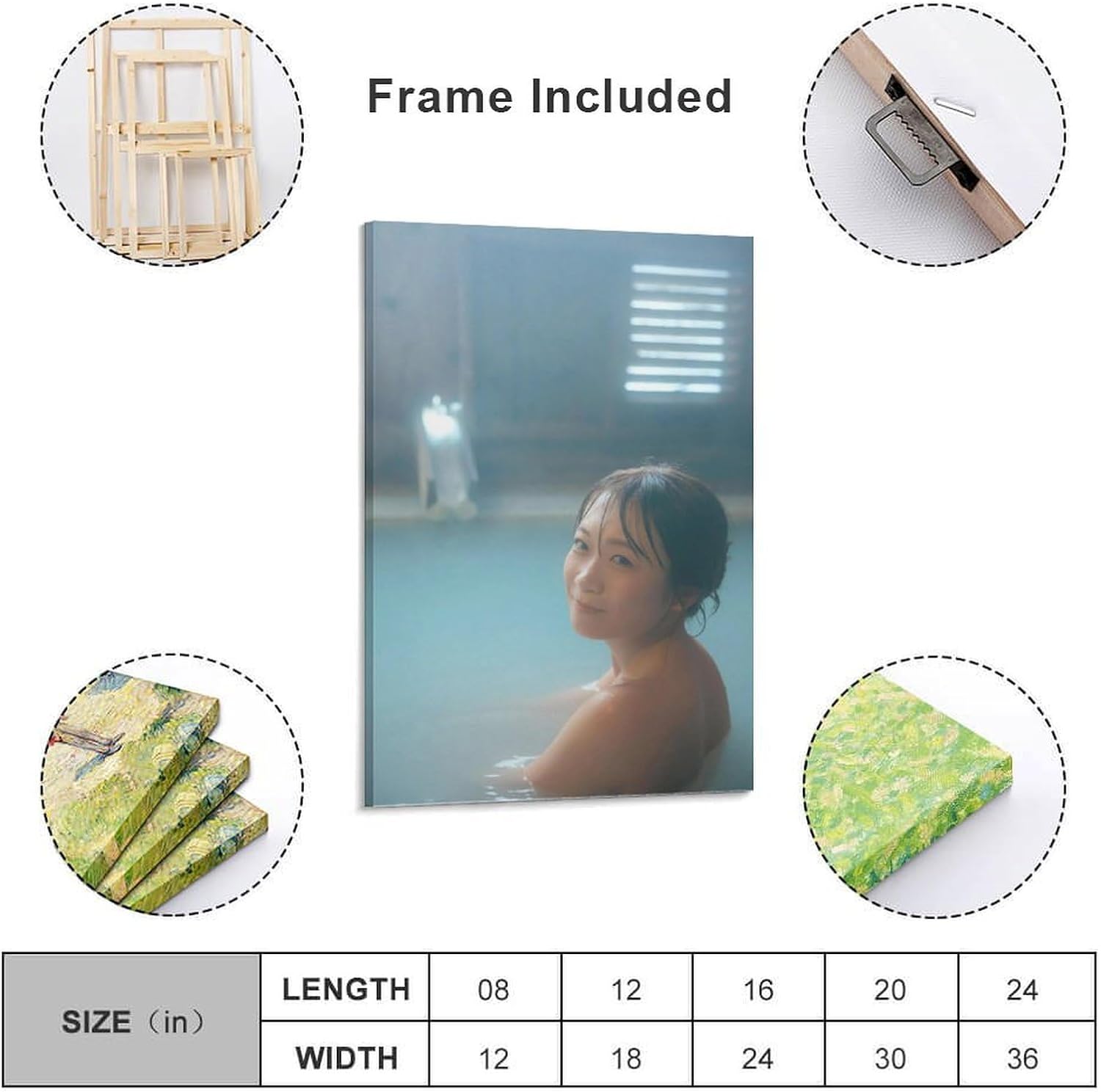 秋元真夏 (57) ポスター キャンバス 芸術 ポスター 壁アート 画像 印刷 現代 寝室 装飾ホームアートワーク リビング 壁の絵