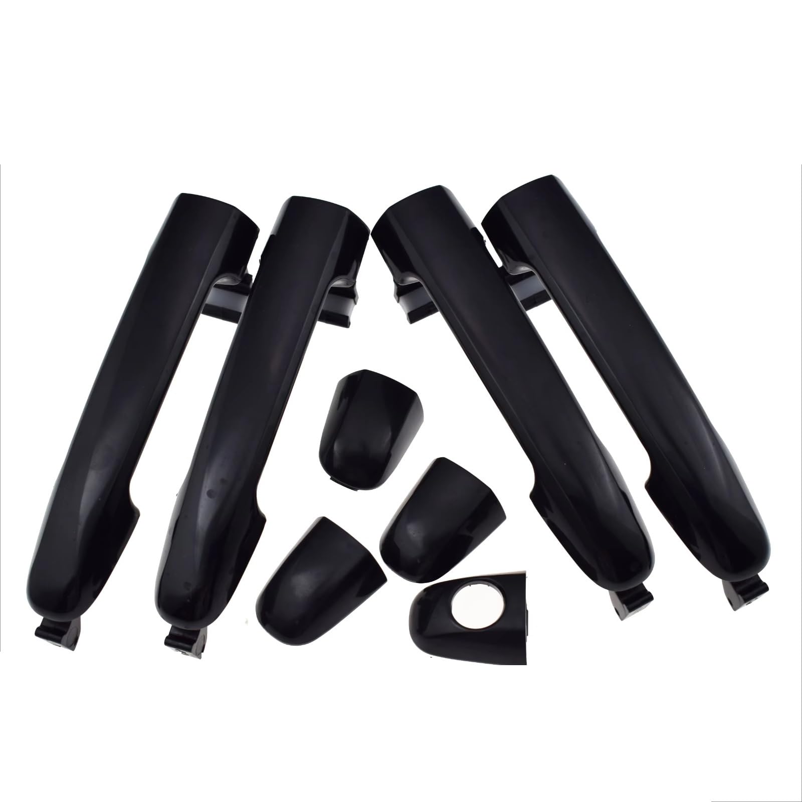 Iukmr 4 Sides For Hyundai For Sonata 2006-2010 Outside Door Handle Front Left/Front Right/Rear Left/Rear Right Black Car Outer Door Handle(4 Sides)