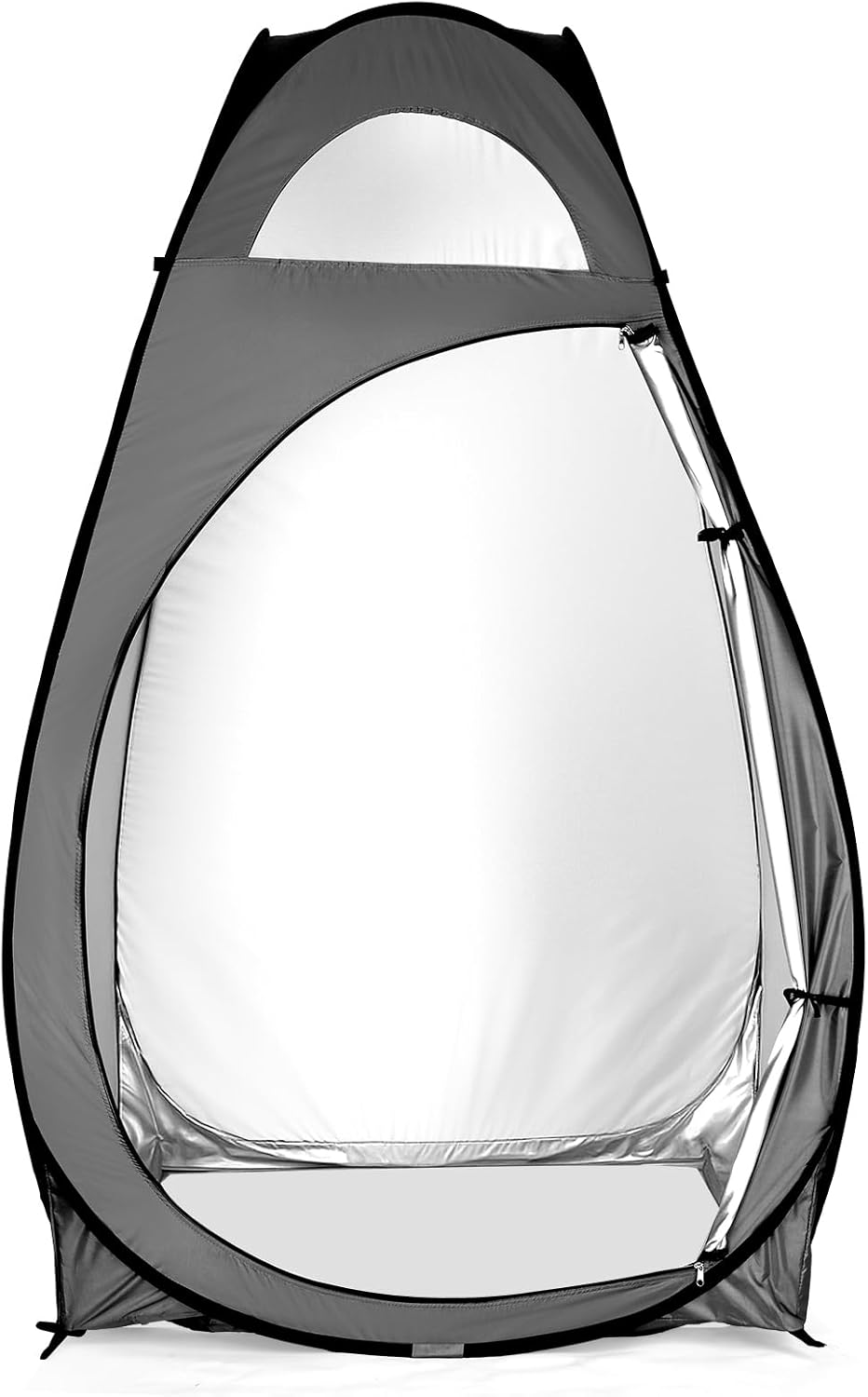 Pop Up Pod - Privacy Shower Tent with Carry Bag, Dressing Room, Instant Portable Toilet Stall for Camping, Beach, or Tailgate (Grey)