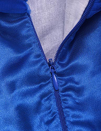 Muababy Girls Ice Snow Queen Sequin Princess Upgrade Deluxe Costume Long Sleeve (2-3T, Blue) #TOP6